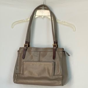 HOBO Leather Taupe and Brown Shoulder bag